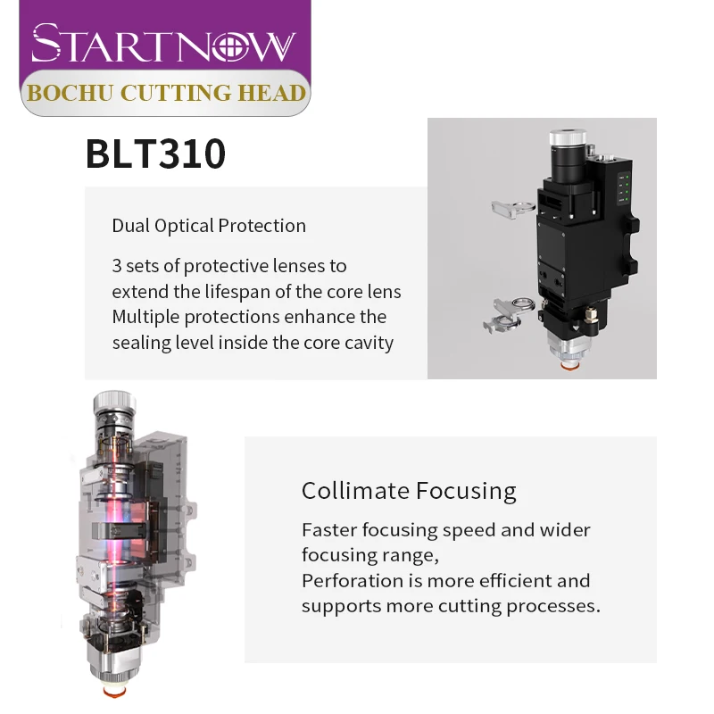 Startnow BOCI BLT310 رأس القطع لـ 4KW التركيز التلقائي مراقبة ذكية ألياف الليزر BLT421S 3D 8KW رأس قطع الأنابيب #6