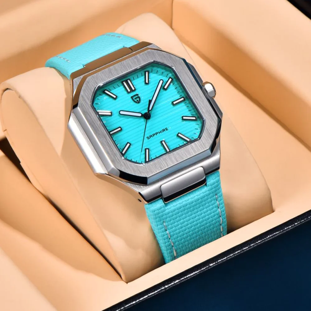 

PAGANI DESIGN Новые мужские квадратные кварцевые часы V2, роскошные спортивные водонепроницаемые кварцевые часы из нержавеющей стали с сапфировым стеклом