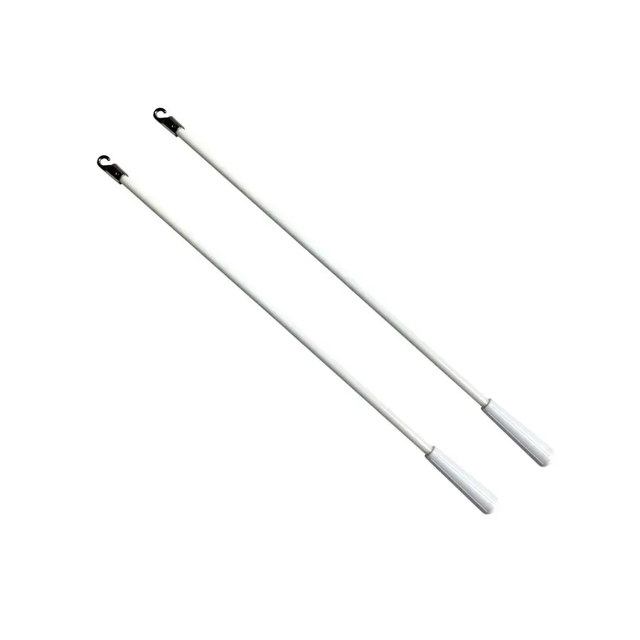 

2Pcs Blinds 36Inch Long White Vertical Window Blind Tilt Wand Fiberglass Blind Replacement Parts with Hook and Handle for Window