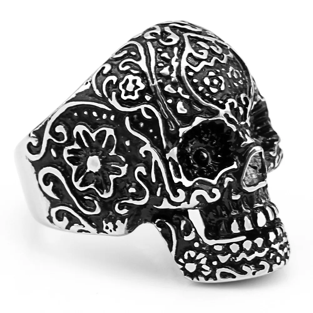 Fashion Stainless Steel Man's Punk Rings Man Biker Punk Lots Of Rock Roll Ring US Size