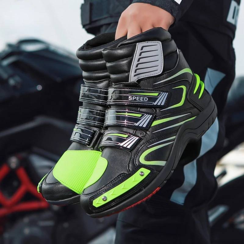 

Large Size 36-47 Motocross Motorbike Riding Shoes Racing Boots Autumn and Winter Motorcycle Boots for Women Men