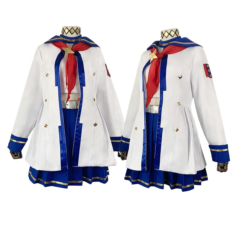 

Костюм для косплея Umamusume: Pretty Derby Oguri Cap, белая матросская форма для девочек JK, юбка и пальто, милый карнавальный костюм для взрослых женщин