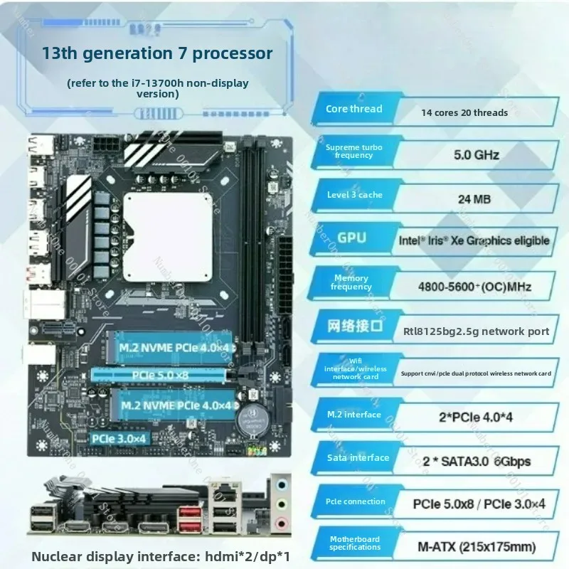 For ERYING Q1HY MoDT Motherboard CPU Set i9-13900HK ES 14C20T