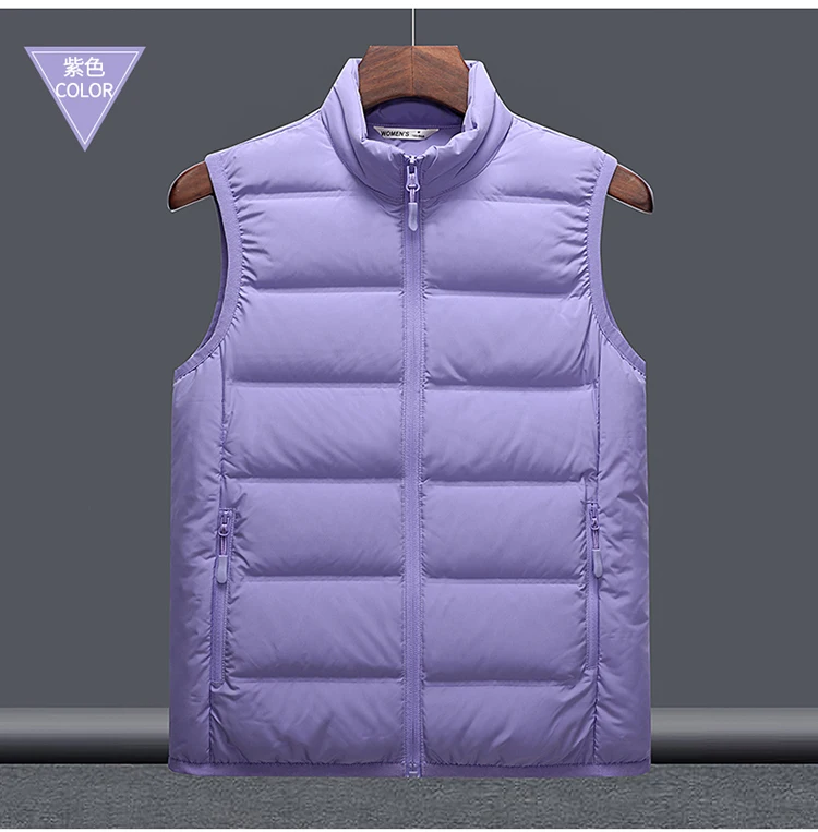 Stylish Durable Down Vest for Couples in Leisure Travel Windproof  Anti-wrinkle Lightweight WaterResistant Down vest  Coats