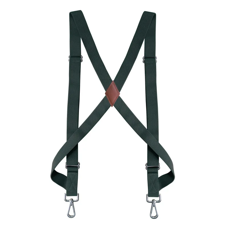 Men Suspender Adjustable Metal Buckle Anti-skid Heavy Duty Solid Color Brace Pants Trousers Decorative Braces 2.5X125CM