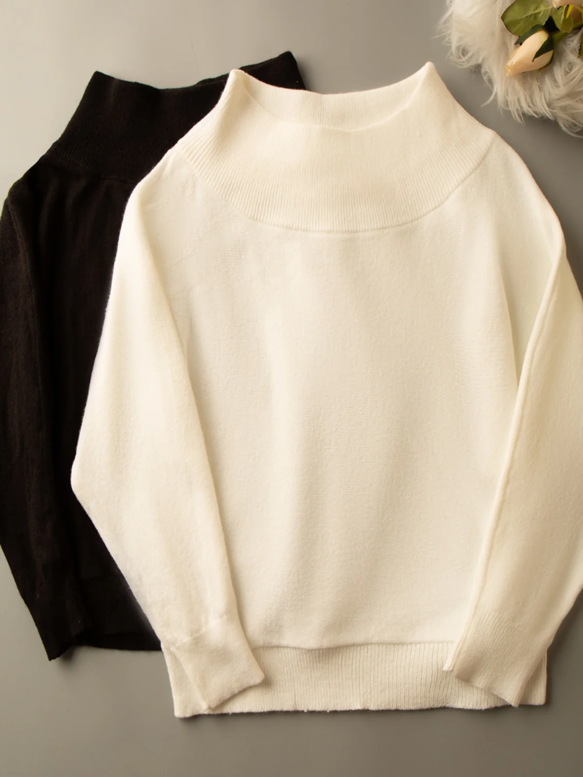 

Удобный повседневный вязаный свитер Long Sve, весна-осень, универсальный свободный дизайн Ne, смесь полиэстера, женская мода