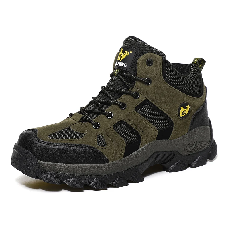 39-48 Autumn Winter Men Women Outdoor mountaineering Leather Boots Tactical Shoes Large Anti-Skidding Classical Walking Footwear