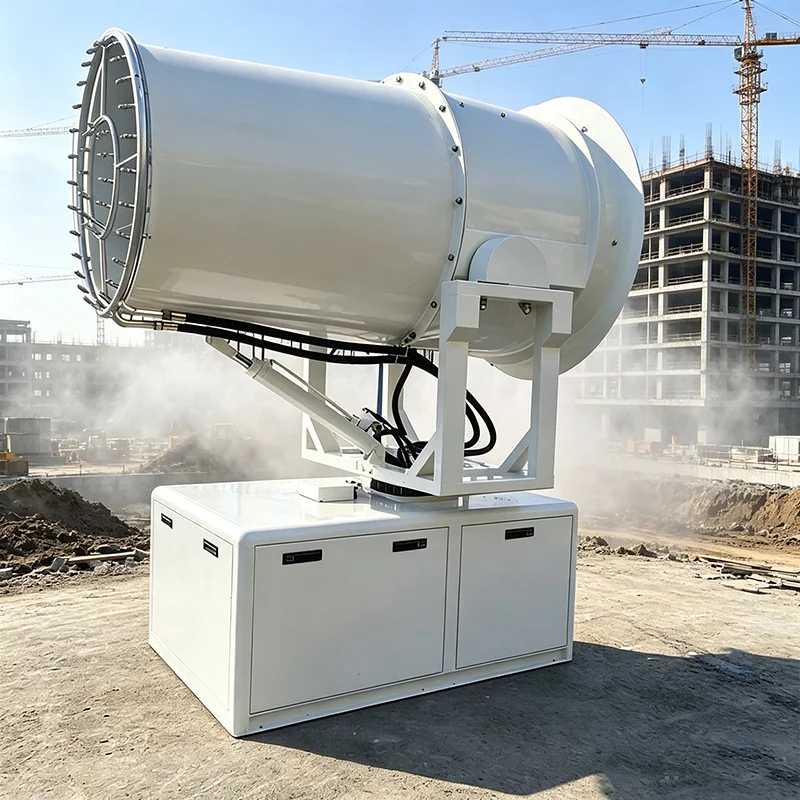50m Long‑Range Remote Control Fog Cannon Machine Mobile Water Mist Sprayer for Demolition Site