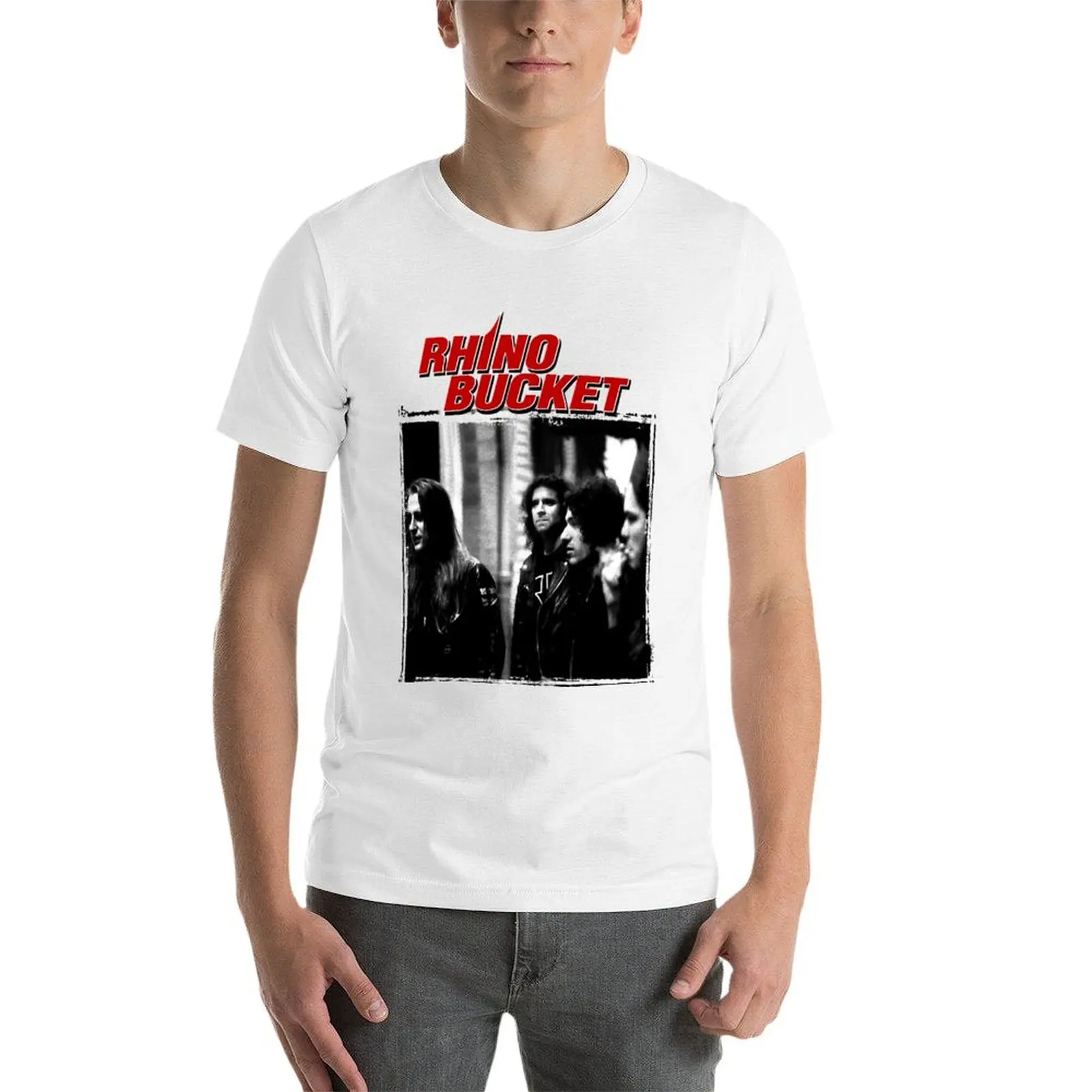 وحيد القرن دلو تي شيرت تي شيرت رجل عادي رجل تي شيرت القطن الثقيل تي شيرت للرجل حزمة القطن تي شيرت #4