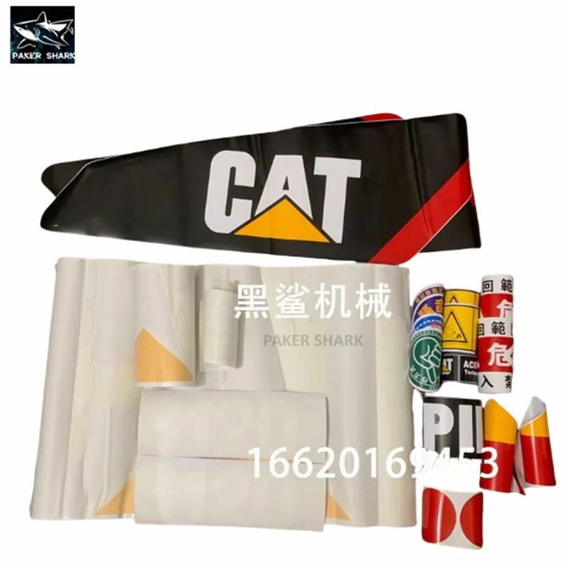 Para adesivos caterpillar e313d e313d2l e313d2gc escavadeira corpo inteiro adesivos contrapeso adesivo