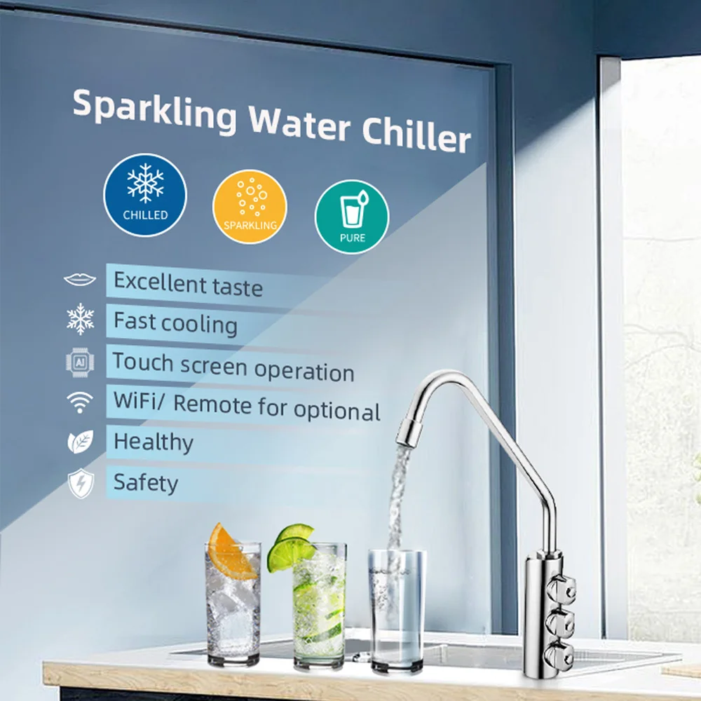 Ultra-Filtration Child Safety Lock Sparkling Water Cooler Dispenser 3 in 1 Electric Sparkling Water Tap Soda Maker Machine