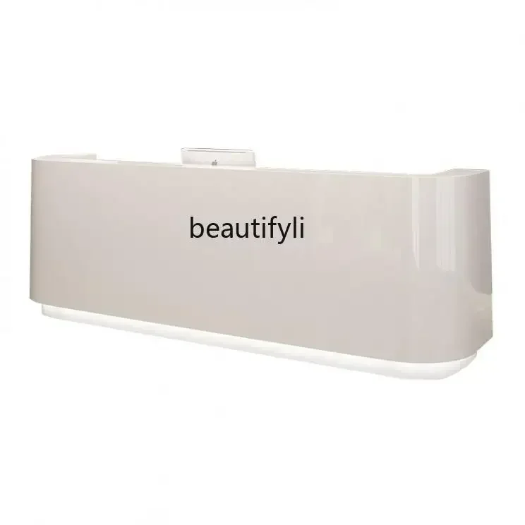G8578 Company Reception Front Desk Creative FRP Paint Front Desk Curved Beauty Salon Hotel Bar Counter
