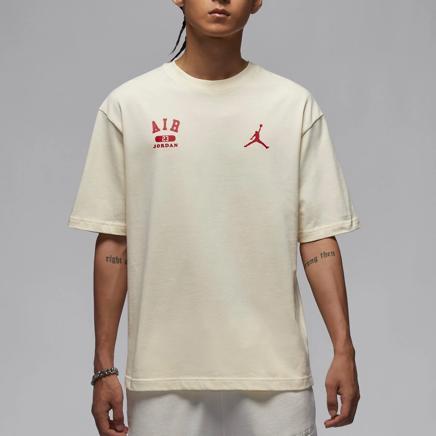 

Nike Official JORDAN Men's Round Neck Breathable Loose Simple Short-sleeve T-shirt HQ1575-113