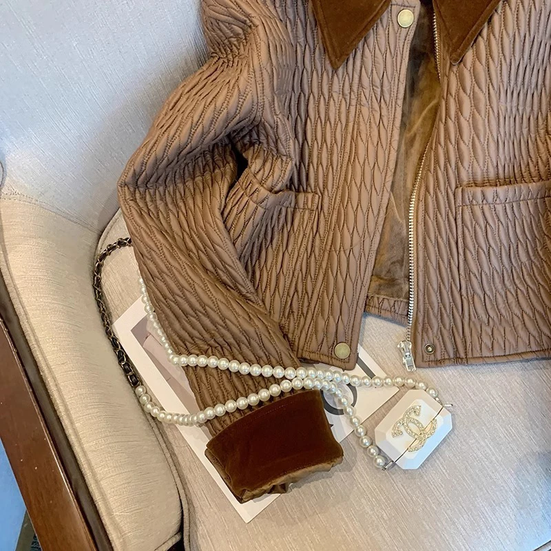 Jaqueta Vintage em Patchwork Colorido com Gola de Corduroy para Homens, Casaco de Alta Qualidade para Primavera e Outono, Estilo Personalizado para Mulheres