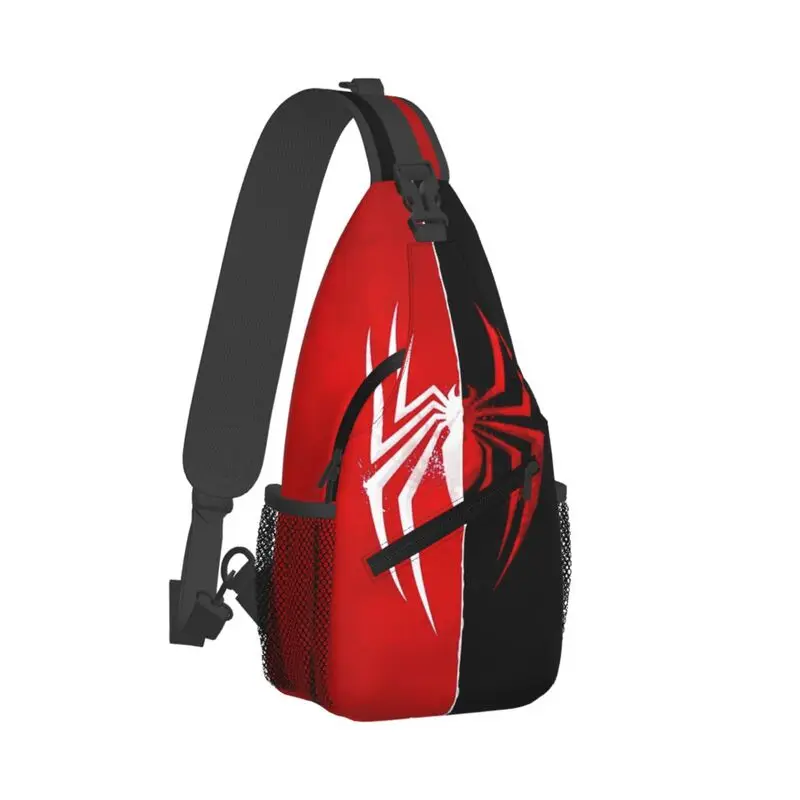 حقيبة ظهر Spider Man Sling Crossbody للرجال حقيبة كتف مخصصة للسفر والتنزه سيرًا على الأقدام