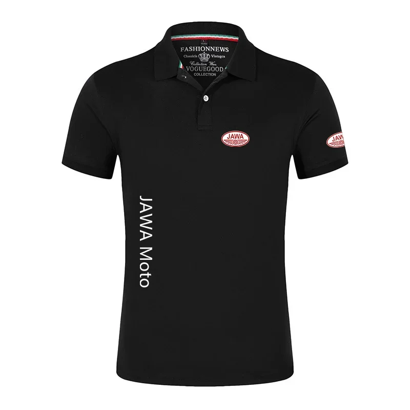 

JAWA Motorcycle High Quality Men Clothing Business 2023 Summer T-Shirt Streetwear Lapel Comfortable Casual Polo Shirt T Shirt