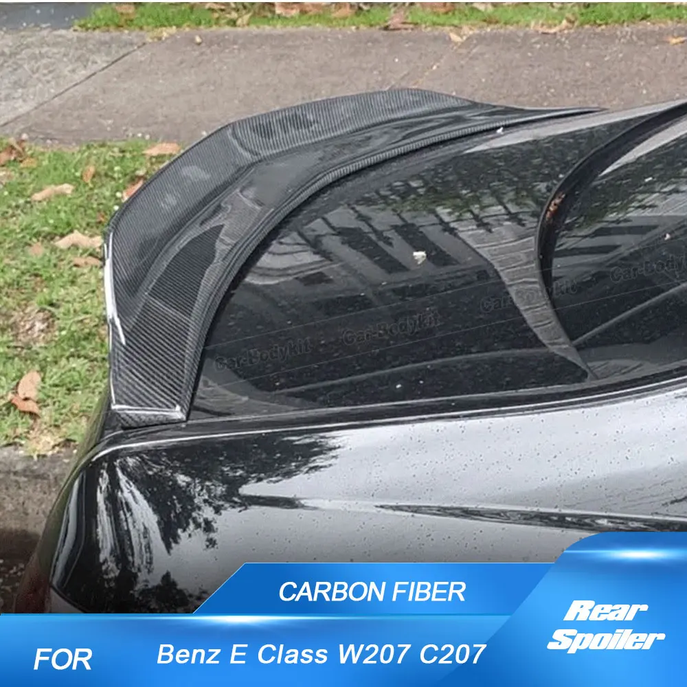 

Car Rear Spoiler for Mercedes-Benz E Class W207 C207 E250 Coupe 2-Door 2009-2016 Carbon Fiber Trunk Lip Spoiler Boot Wing