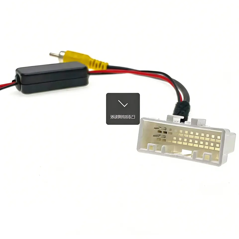 Waterdichte Achteruitrijcamera Adapterkabel – Voor Toyota Kluger/RAV4 24-Pins, 12V Naar 6V Converter, Incl. Nachtzicht