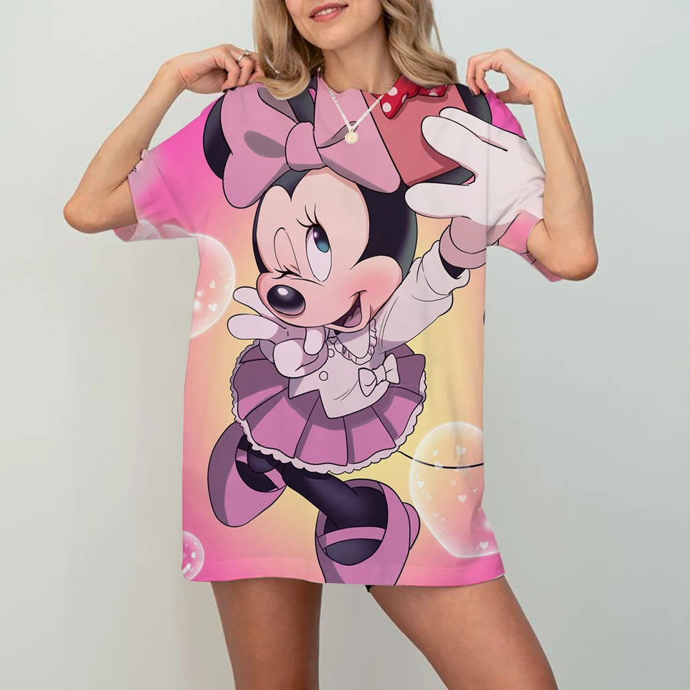 

Disney 2025 Anime Women T-shirt Y2k Kawaii Summer T Shirt Nurse Graphic Streetwear Korean Fashion Mickey Mouse Cute Clothing Top