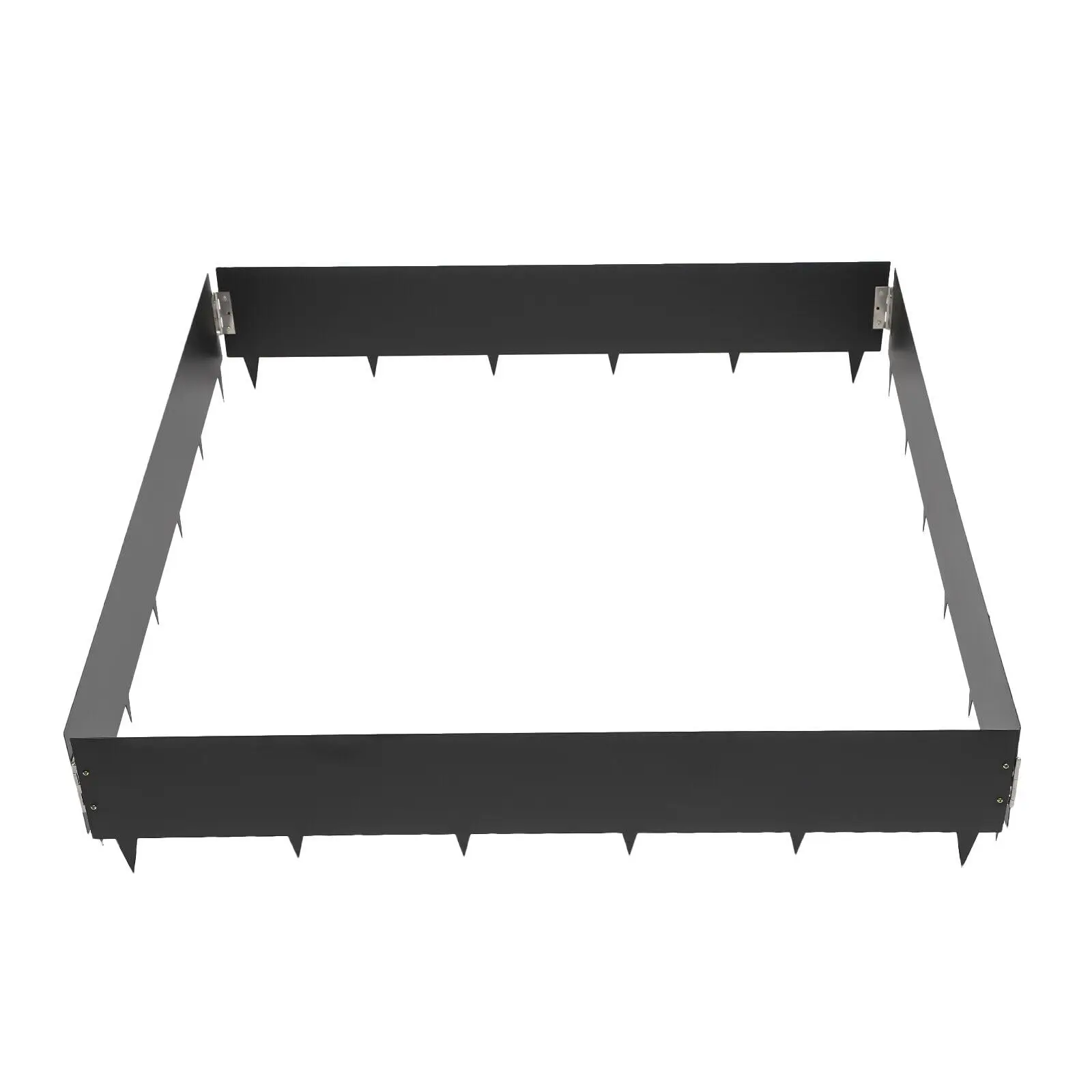 4 Pcs Metal Landscape Edging Lawn, Edging Borders Black Bendable Steel Edging