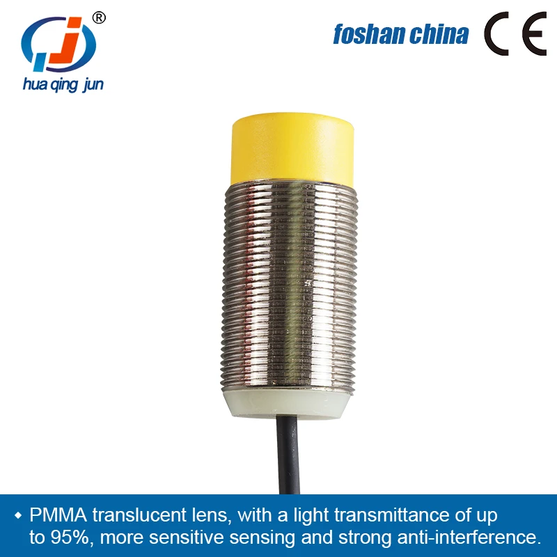 Huaqingjun Runder Näherungsschalter, Erkennungsabstand 20 mm, induktiver Sensor für Hebegeräte