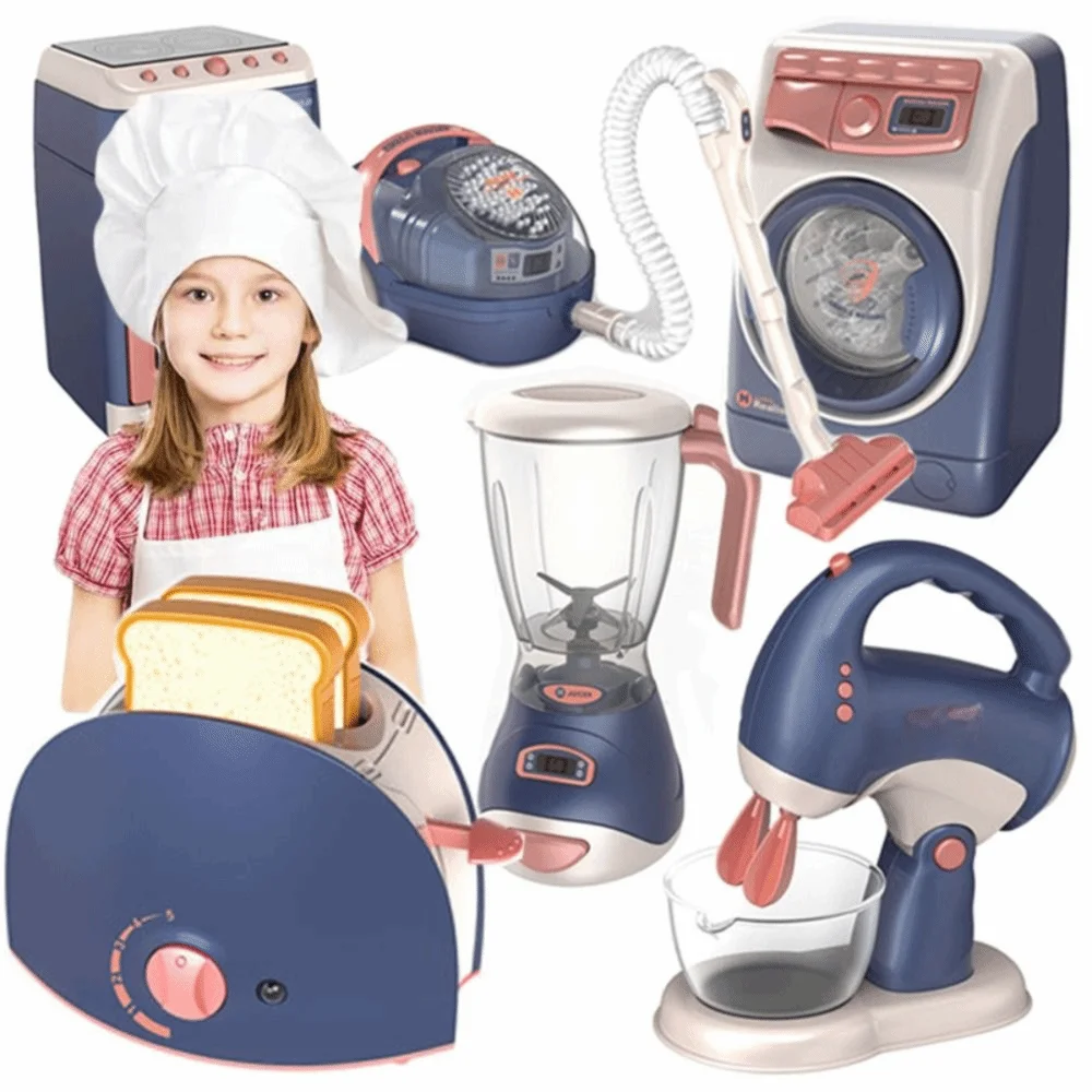 Simulation Juicer Simulation Kitchen Home Appliances Set Coffee Machine Vacuum Cleaner Simulation Kitchen Oven Mini