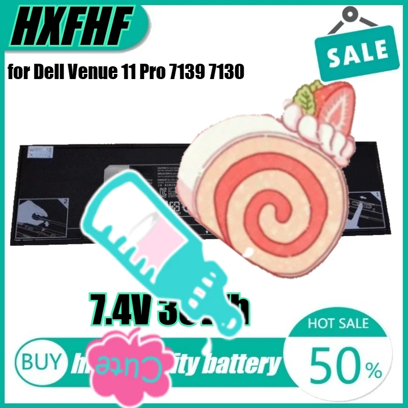 

7.4V 36Wh HXFHF Laptop Battery for Dell Venue 11 Pro 7139 7130 VT26R 451-BBGS VJF0X XNY66 2ICP7/53/105
