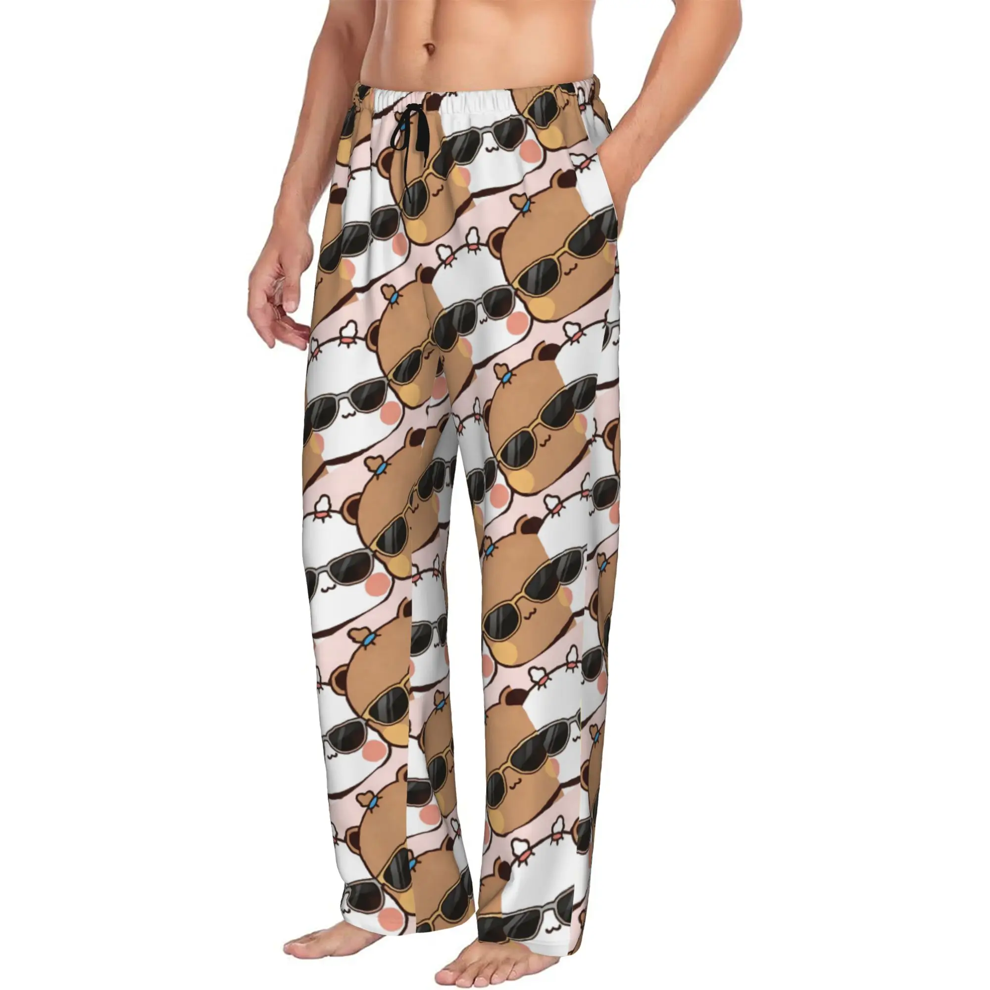 Custom Funny Bubu And Dudu Pajama Pants Men  Sleepwear Lounge Sleep Bottoms Stretch with Pockets