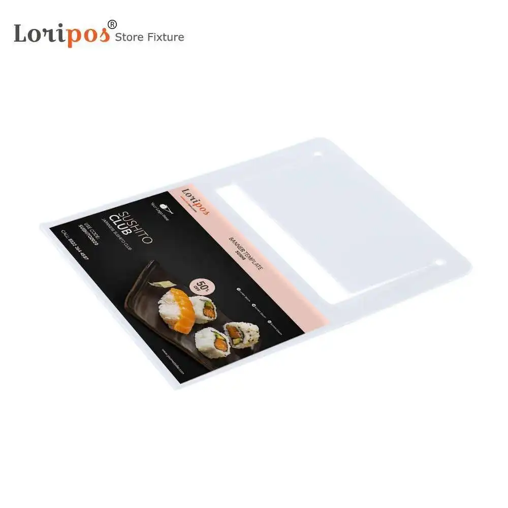 30pcs/lot Shelf Edge Clip Hanging Sign Holder Posters Flexiable Clear Sleeve Protectors Clear Label Covers For Paper Price Tag