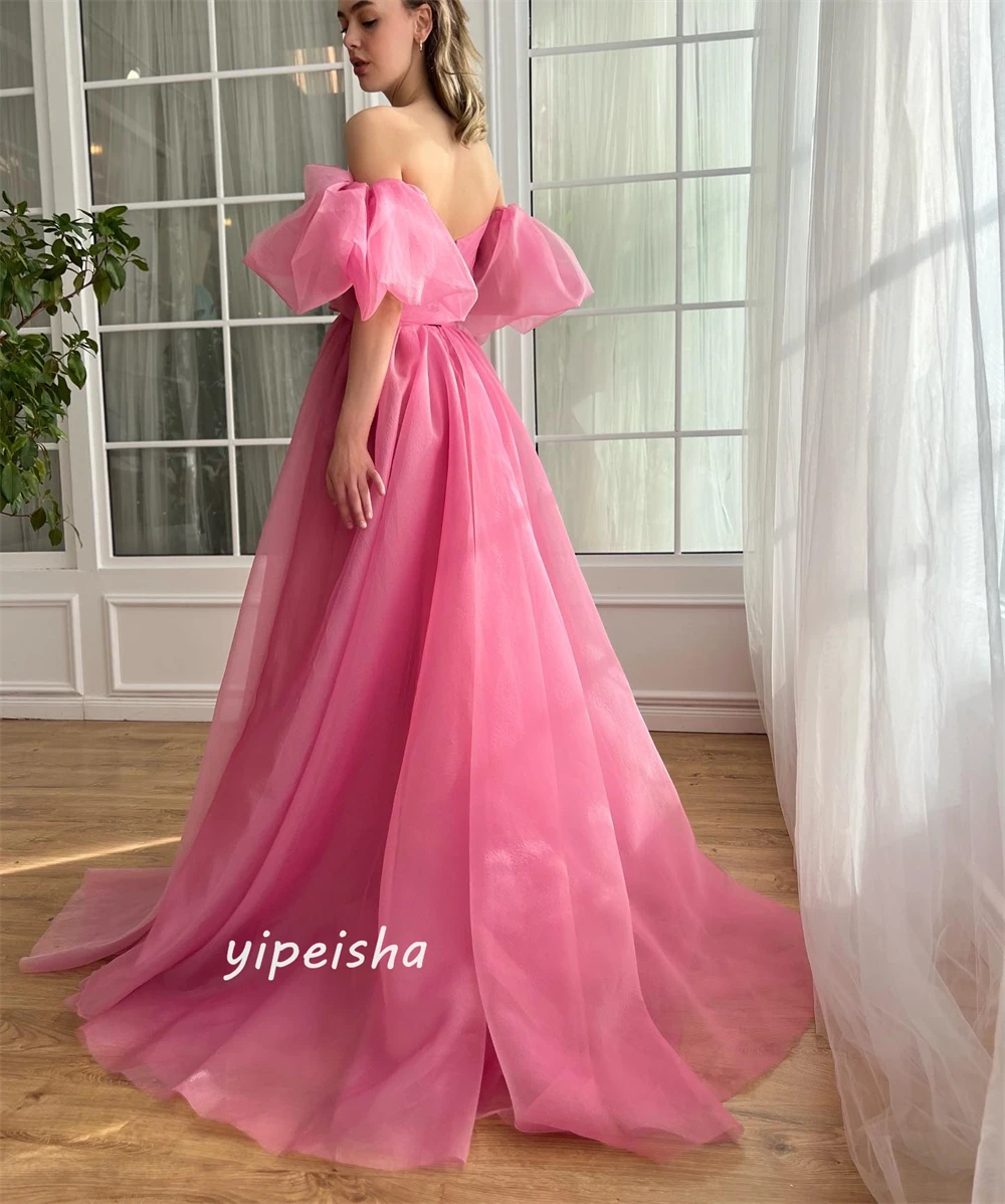 Yipeisha-Robe de Bal Drapée en Organza, Tenue de Soirée Formelle Simple et Moderne, sur Mesure, pour Occasions