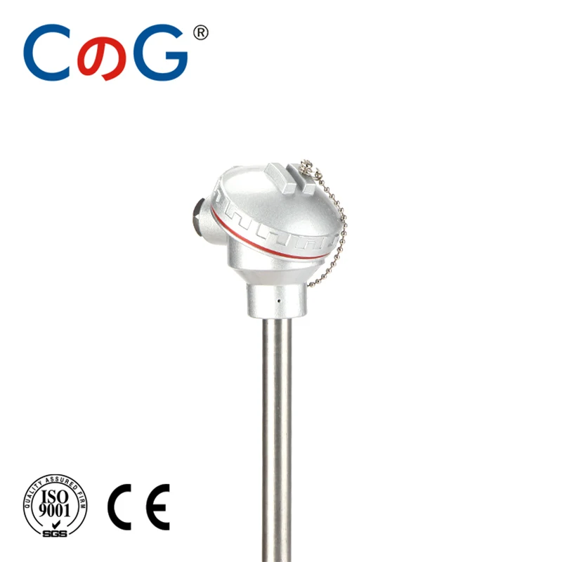 CG WRN-130 0-1300Degree Diameter 10mm High Precision K Type Probe Armor Head Assembly Thermocouple Industrial Temperature Sensor