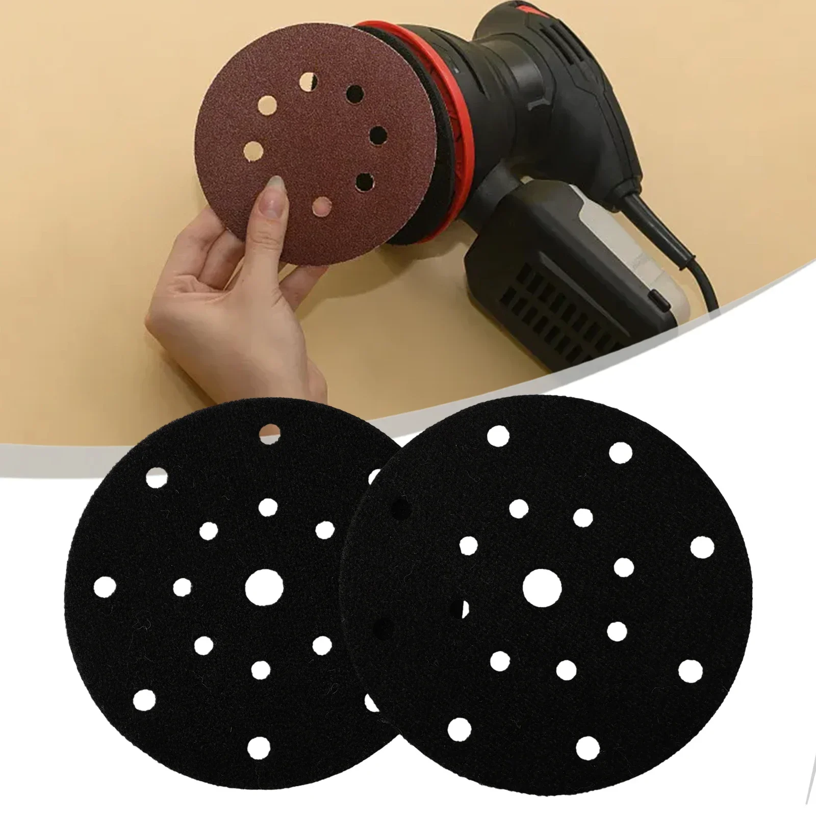 2 stücke 6in 17 Löcher Interface Pad Schutz Disc 150mm Für Sander Polieren & Schleifen Stützteller Schleif Werkzeuge