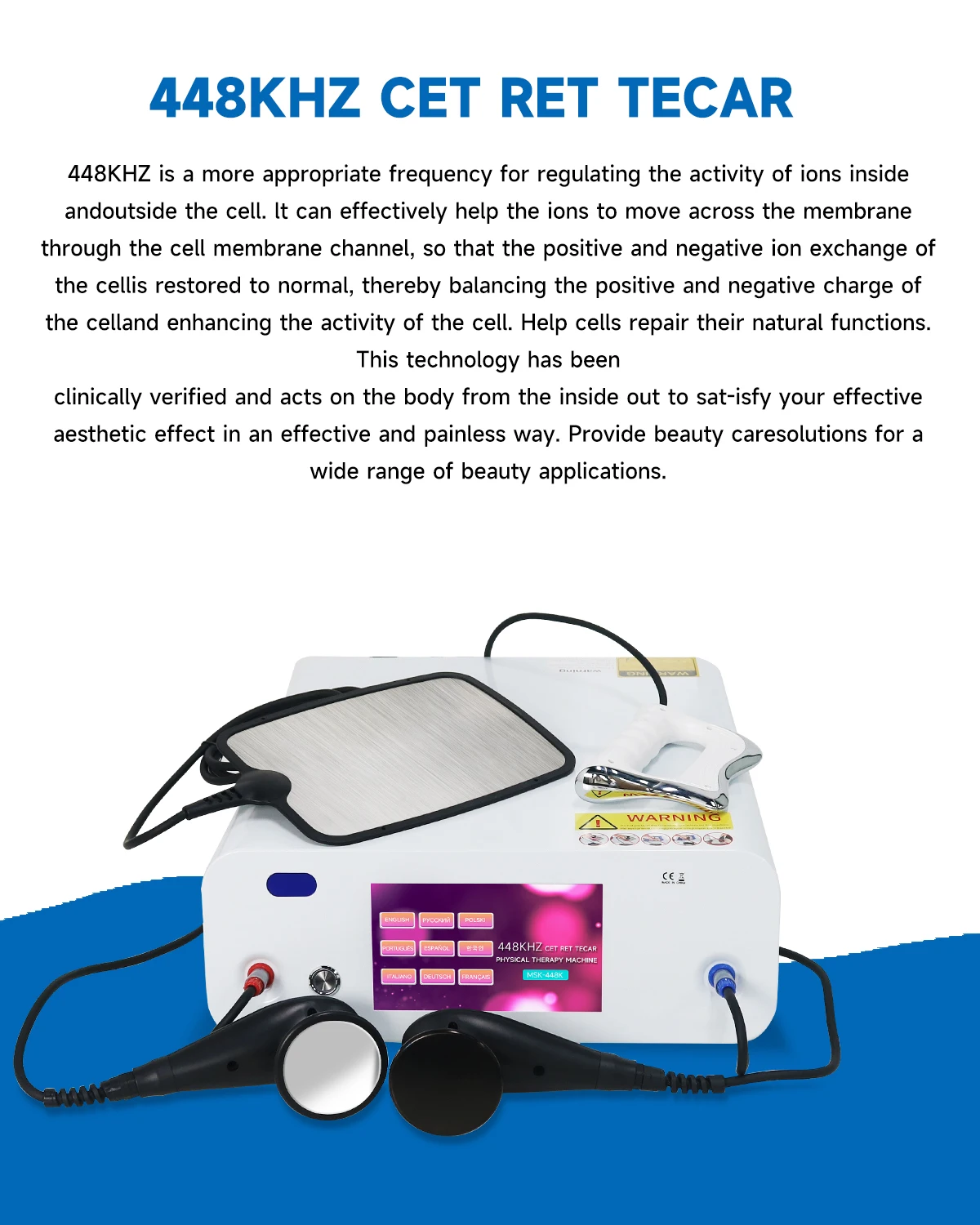 448KHZ INDIBA Physiotherapie-T – Radio Frequency Face Lift Machine Bewertung und Preis