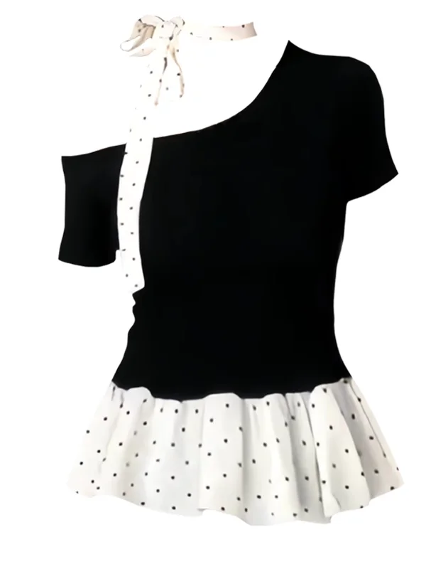 

Женская летняя футболка больших размеров ort Sve Color Blo oulder Design Base irt Korean Sle Slim Fit Commute Sle