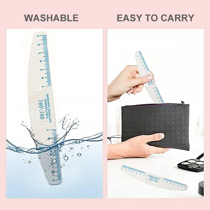 50/100 個ルールプリント爪やすり木製サンディングバッファブロックペディキュアマニキュア UV ジェルマニキュアプロ爪やすり人工爪