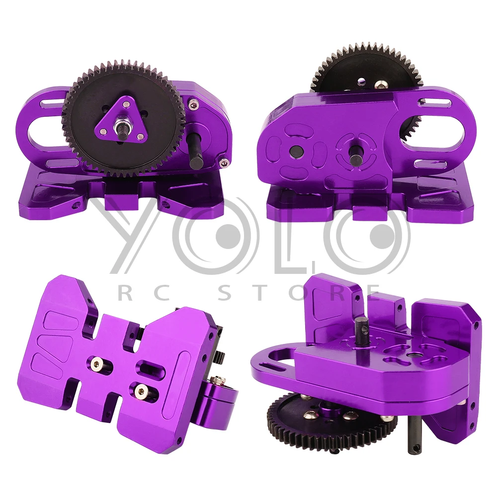 LCG 2 Low Gearbox Middle Transmission Box with Gear Skid Plate For 1/10 RC Crawler Axial SCX10 II III Capra TRX4 Upgrade Parts