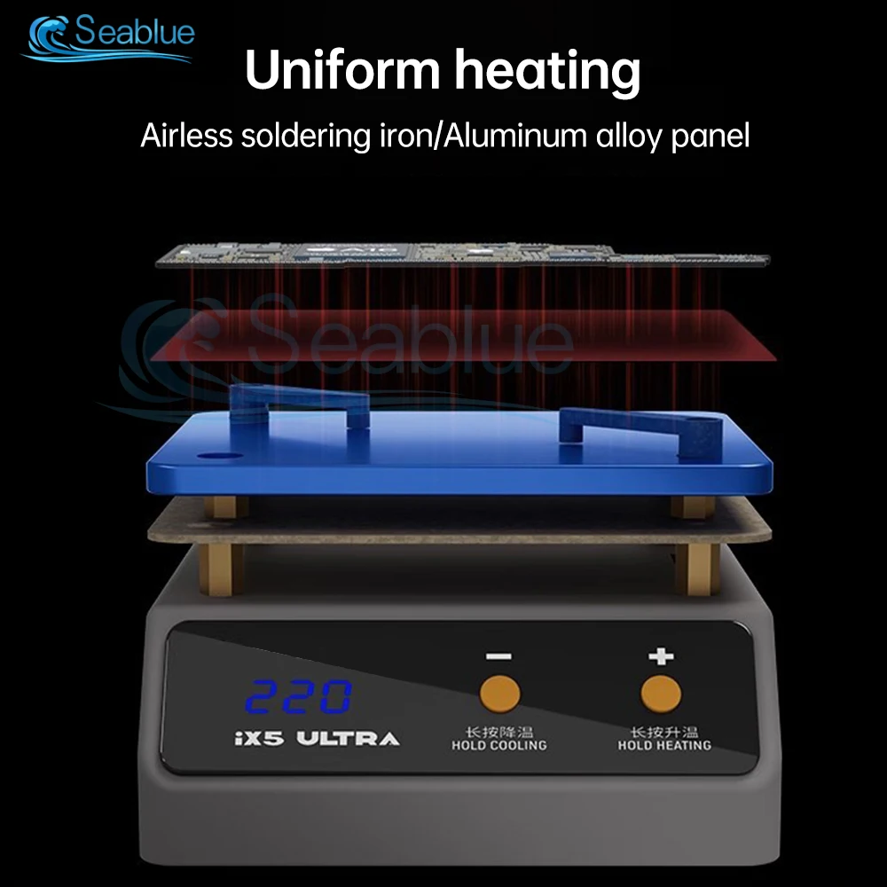 Mechanic IX5 Ultra Universal Preheating Platform Mobile Phone Motherboard Layered Bonding Glue Removal Dot Matrix Repair Heater