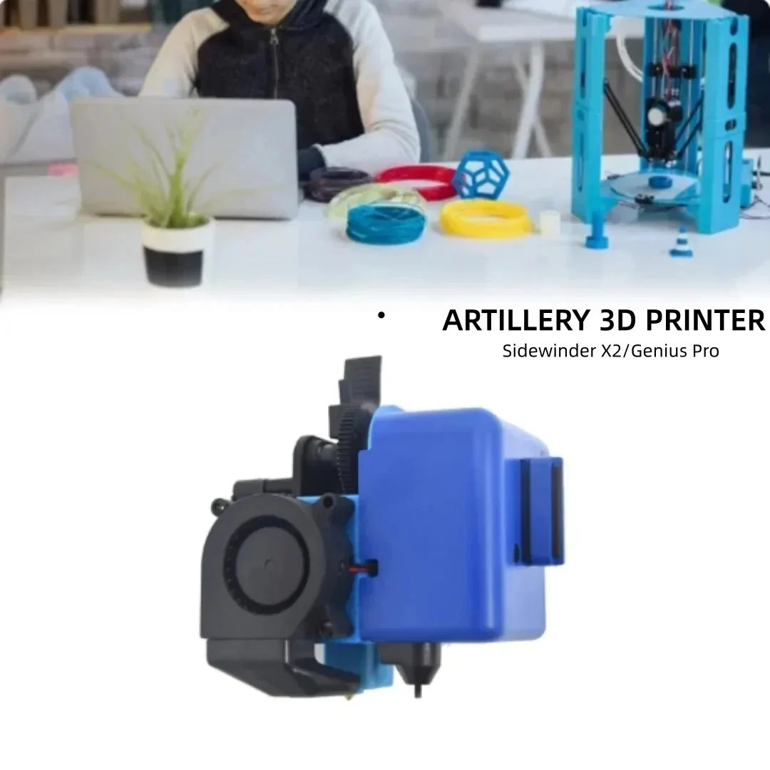 High Temperature Resistant Full Metal Hotend Extruder Assembly for Artillery SW‑X2 Genius Pro 3D Printer Hardened Steel Nozzle