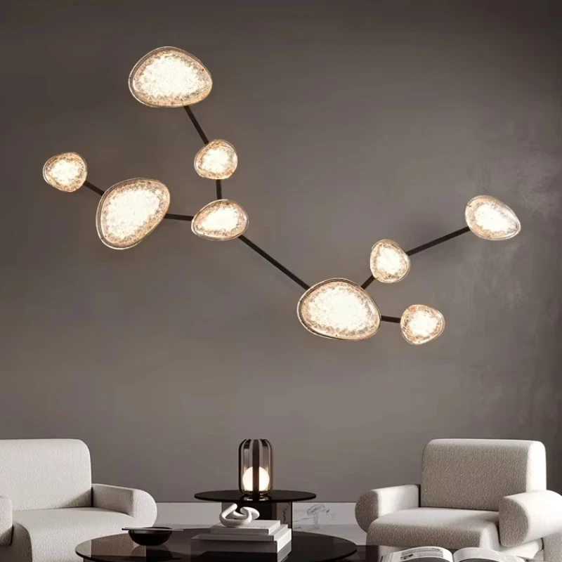 European Wall Acrylic Lake Glass Ceiling lamps, Restaurant Wall lamp  LED Lustre Dimmable Suitable for Living room bedroom