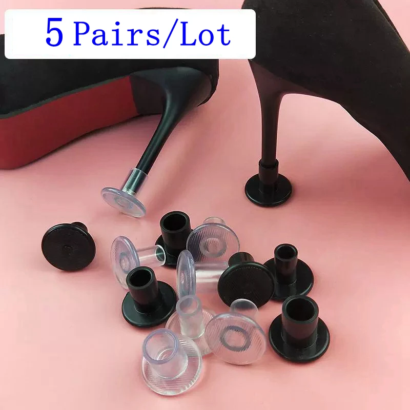 

5 Pairs/Lot Heel Protectors High Heeler Latin Stiletto Heel Shoes Covers Caps Antislip Stoppers For Wedding Shoes Accessories