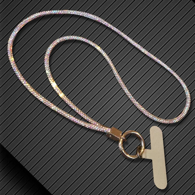 Luxury Phone Wrist Strap Lanyard Diamond Pendant Clip For iPhone 14 13 Samsung USB Flash Drives Keys Keychains Camera Keys Car