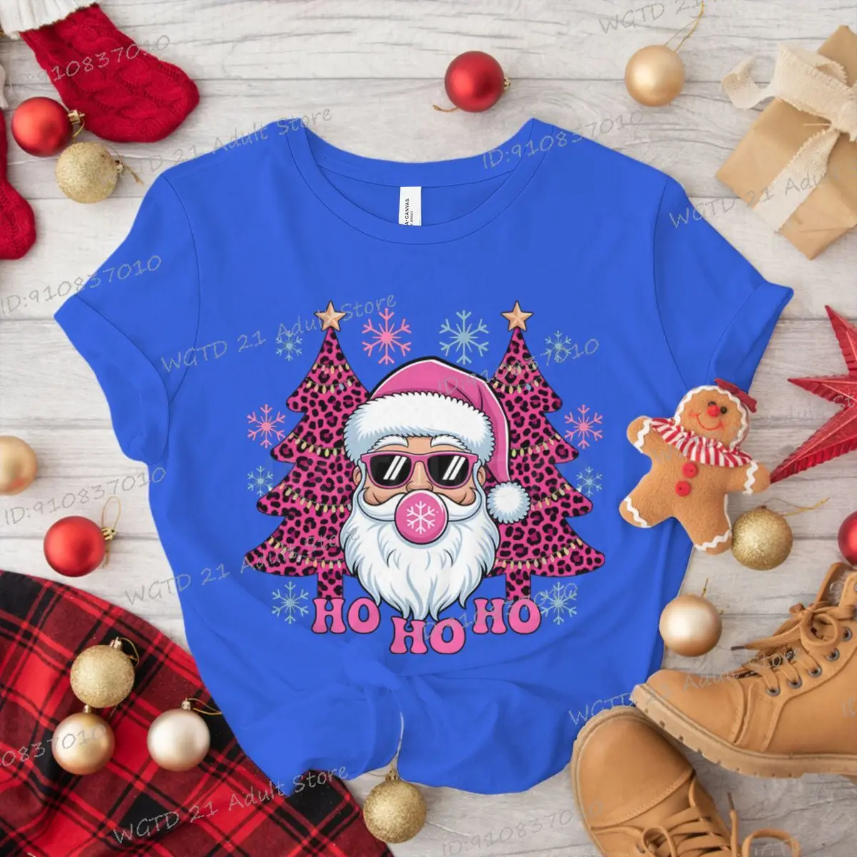 قميص عيد الميلاد للرجال والنساء مطبوع عليه سانتا كلوز، ملابس يومية للخروج في الخريف والشتاء، ملابس شارع عيد ميلاد سعيد عتيقة