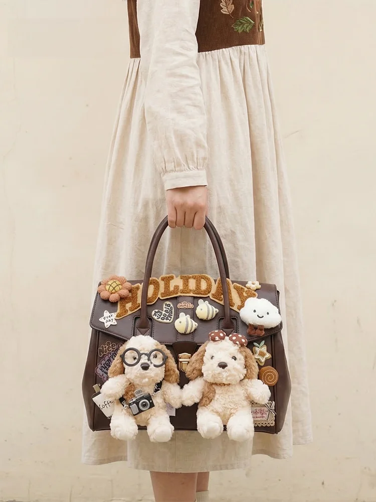 

IOIAI Holiday Party New Small Luxury Large Capacity Women's Handbag Commuting to Work Bag Soft PU Leather Korean Style
