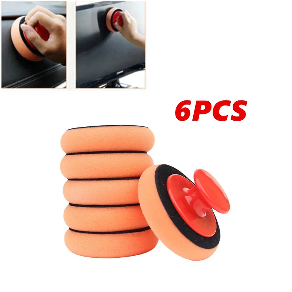 

Microfiber Applicator Pads Car Waxing Wash Polish Pad Sponge Glass Cleaning Foam Polishing Car Home Cleaning Pad with Handle