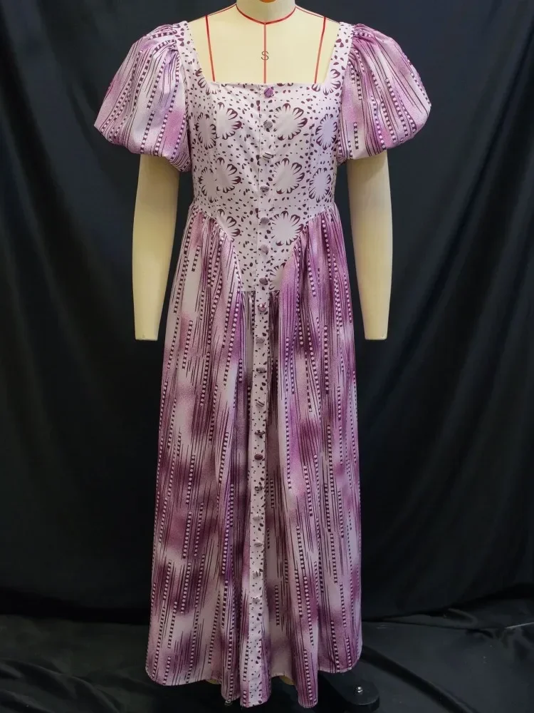 

Платья с африканским принтом для женщин, платье 2025 Дашики, лоскутная плиссированная африканская одежда, африканская одежда, рождественский халат, платье макси