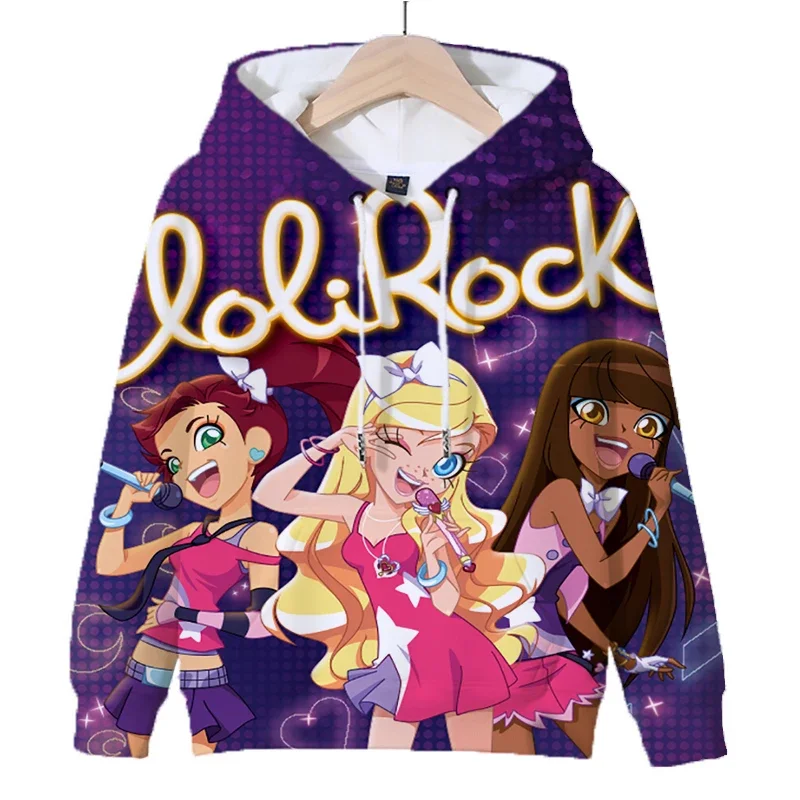 

Anime LoliRock Printed Hoodies Fashion Sweatshirts Autumn Boys Girls Long Sleeve Pullover Cartoon Hoodie Kids Clothes Y2k Tops