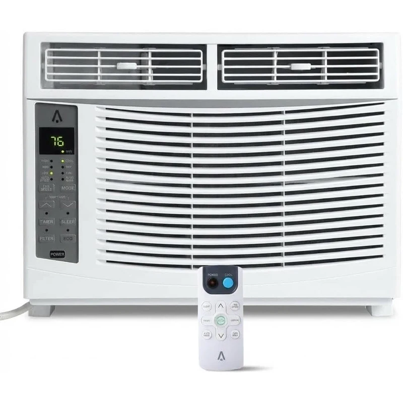 

Умный оконный кондиционер 6000 BTU: быстрое охлаждение, бесшумная работа, осушитель воздуха, управление через пульт и приложение, без Wi-Fi