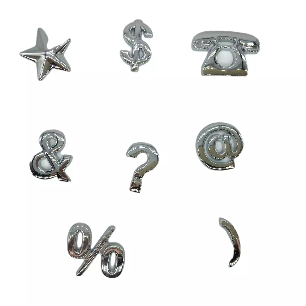 

1pcs 25mm Silver 3D Metal Chrome Symbol Sticker DIY Decals for Car Motorcycle Body Labeling Home Emblem External Accessories