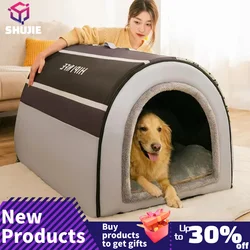 Removable Dog Warm House Washable Pet bed for Large Medium Dogs Travelling Portable Classic Design Pet House Sleeping Bed