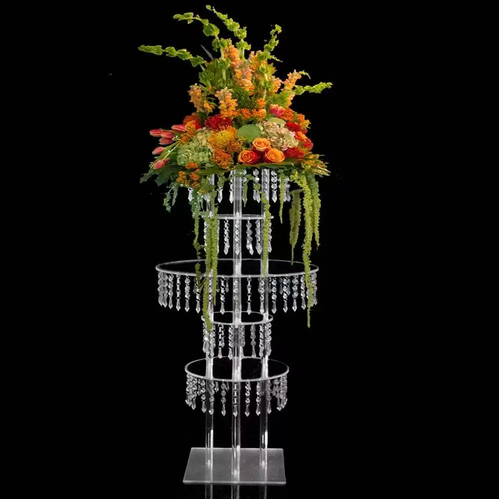 

3, 5-уровневая акриловая подставка для торта и цветов, центральные украшения, фон для свадебного стола, реквизит